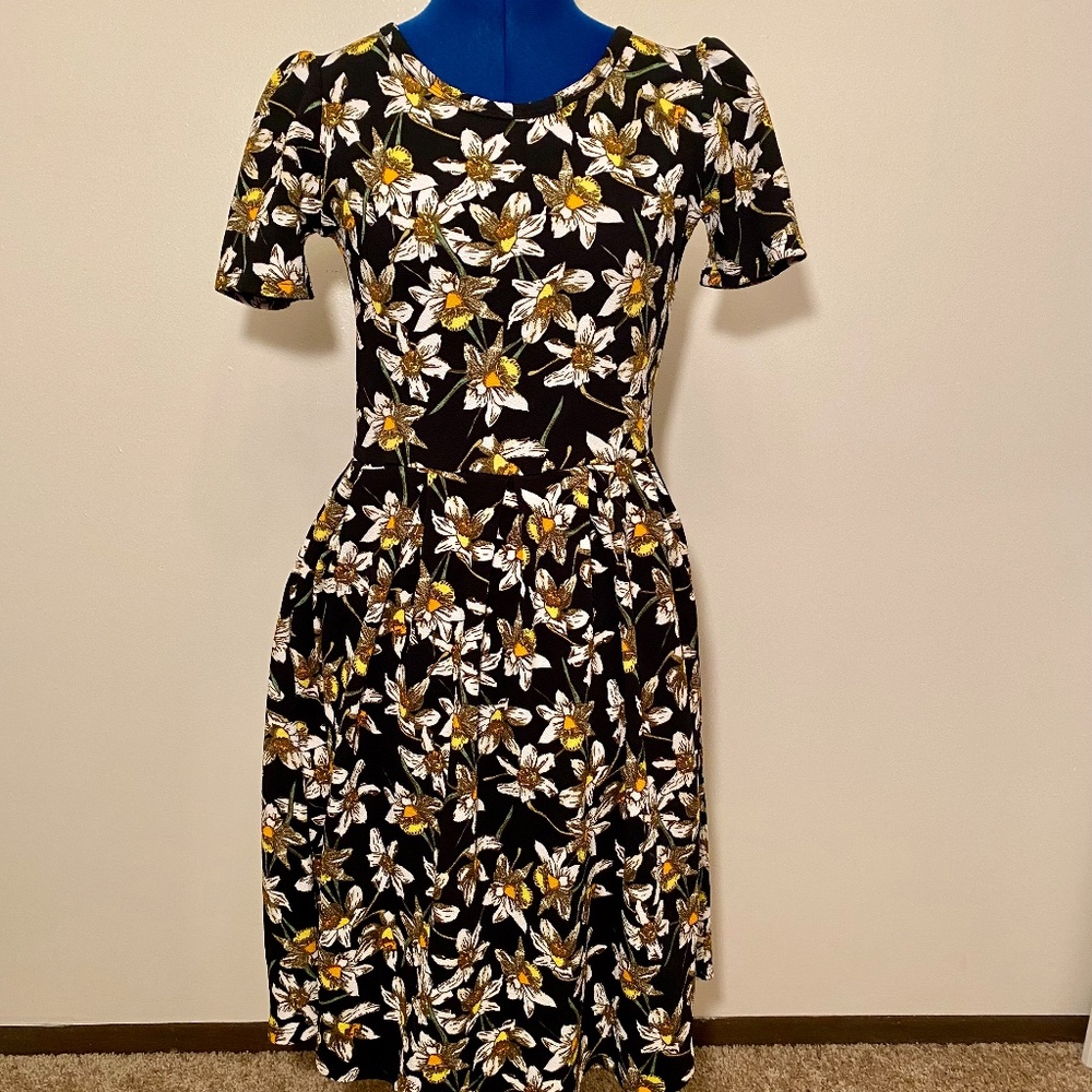 LuLaRoe Daffodil Amelia Dress - Size: S